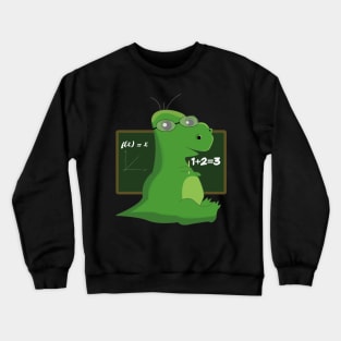 Dinosaur Nerd Geek Glasses Teacher Crewneck Sweatshirt